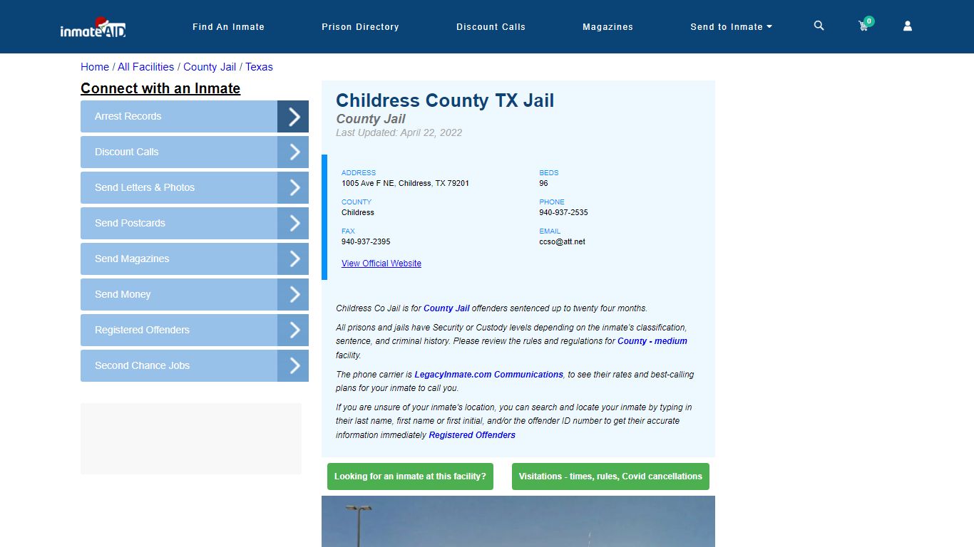 Childress County TX Jail - Inmate Locator - Childress, TX