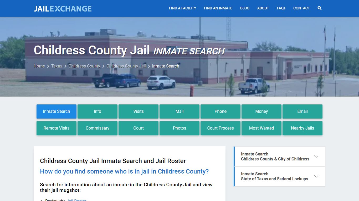 Inmate Search: Roster & Mugshots - Childress County Jail, TX